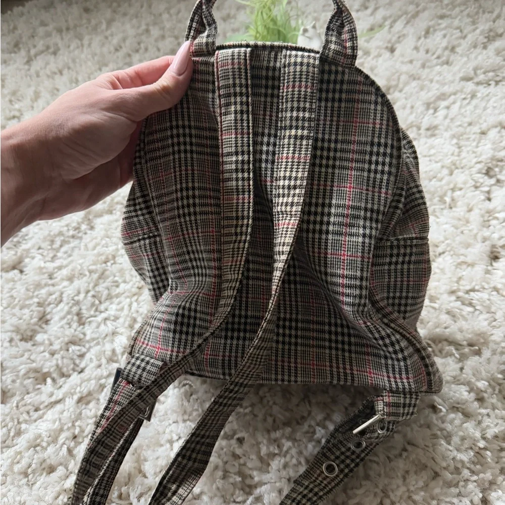 Plaid retro, super cute trending fashion purse backpack - Picture 5 of 5